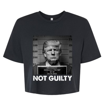 Trump Not Guilty 2024 Free Trump Republican Support Trump Bella+Canvas Jersey Crop Tee