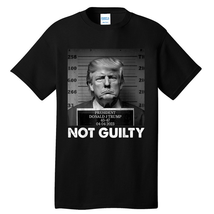 Trump Not Guilty 2024 Free Trump Republican Support Trump Tall T-Shirt