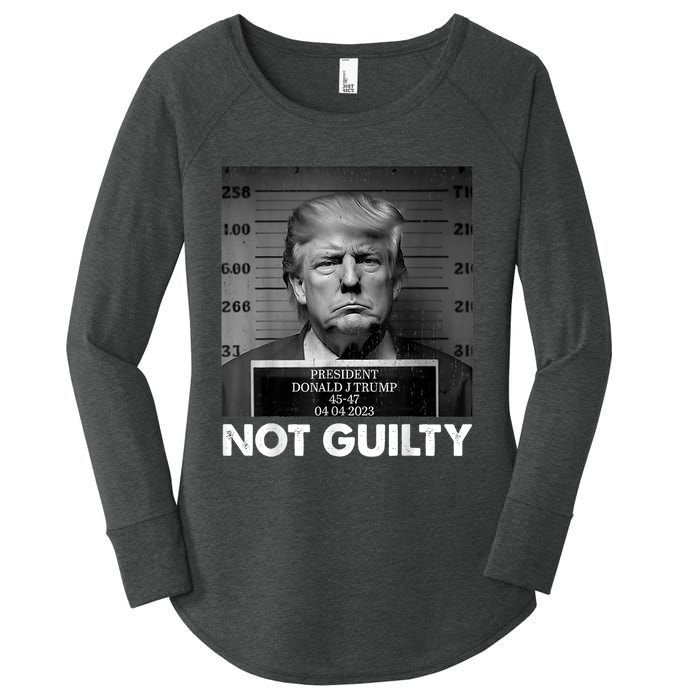 Trump Not Guilty 2024 Free Trump Republican Support Trump Women's Perfect Tri Tunic Long Sleeve Shirt