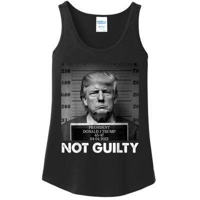 Trump Not Guilty 2024 Free Trump Republican Support Trump Ladies Essential Tank