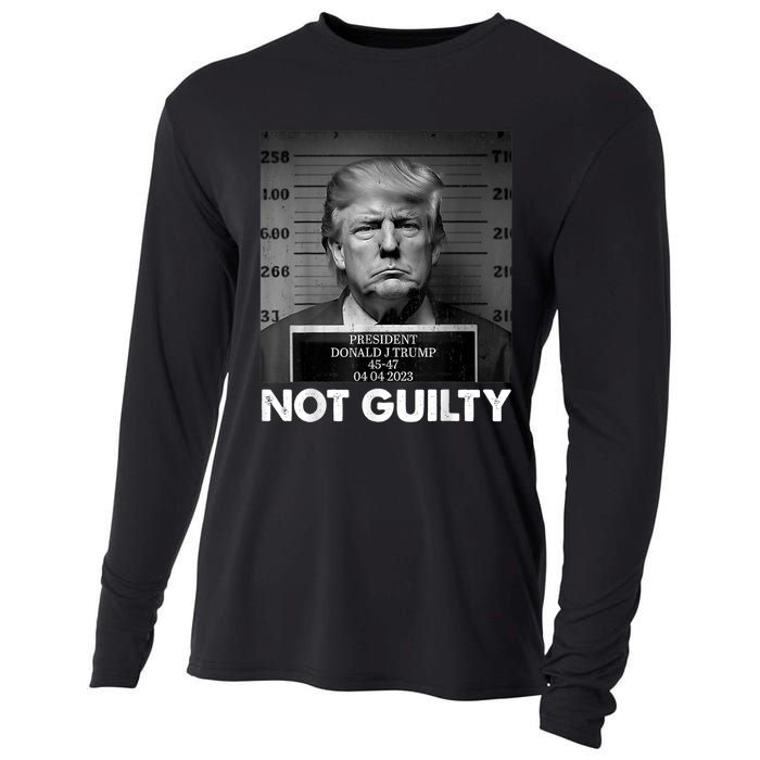 Trump Not Guilty 2024 Free Trump Republican Support Trump Cooling Performance Long Sleeve Crew