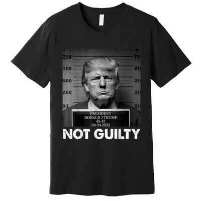 Trump Not Guilty 2024 Free Trump Republican Support Trump Premium T-Shirt