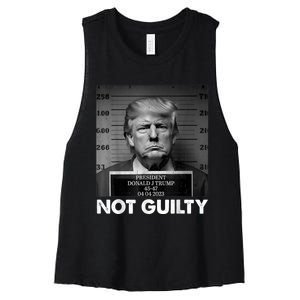 Trump Not Guilty 2024 Free Trump Republican Support Trump Women's Racerback Cropped Tank