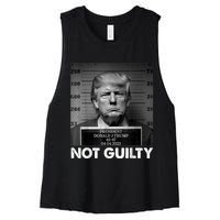 Trump Not Guilty 2024 Free Trump Republican Support Trump Women's Racerback Cropped Tank