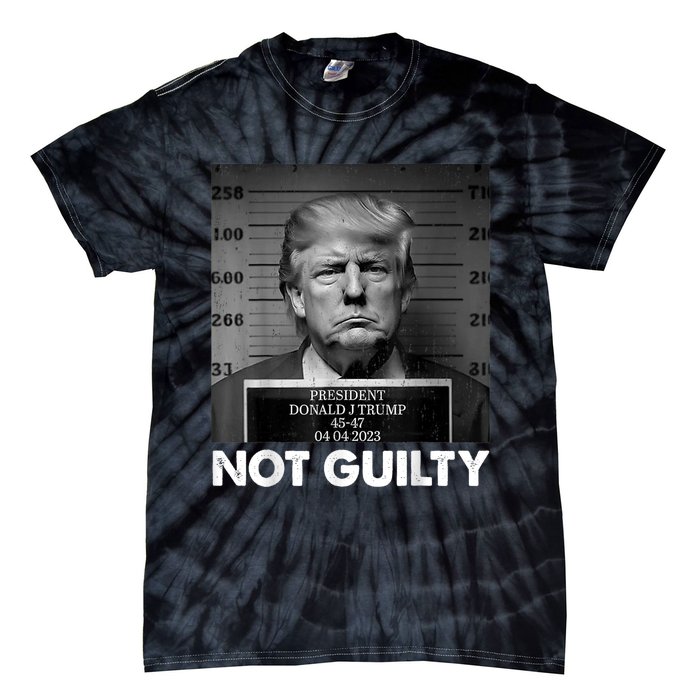 Trump Not Guilty 2024 Free Trump Republican Support Trump Tie-Dye T-Shirt