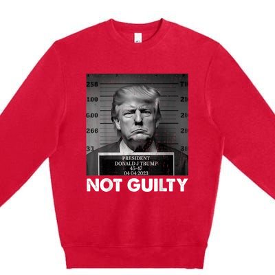 Trump Not Guilty 2024 Free Trump Republican Support Trump Premium Crewneck Sweatshirt