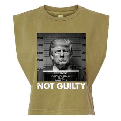 Trump Not Guilty 2024 Free Trump Republican Support Trump Garment-Dyed Women's Muscle Tee