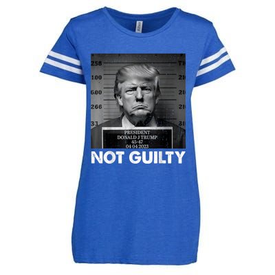 Trump Not Guilty 2024 Free Trump Republican Support Trump Enza Ladies Jersey Football T-Shirt