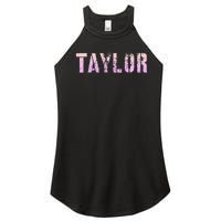 Taylor Name Grunge Custom Birthday Lady Women’s Perfect Tri Rocker Tank