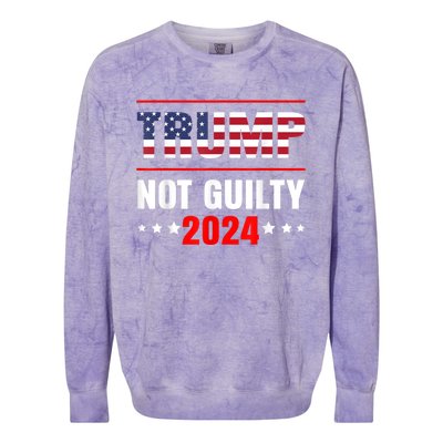 Trump Not Guilty Support Free Trump, Saying For Republicans Colorblast Crewneck Sweatshirt