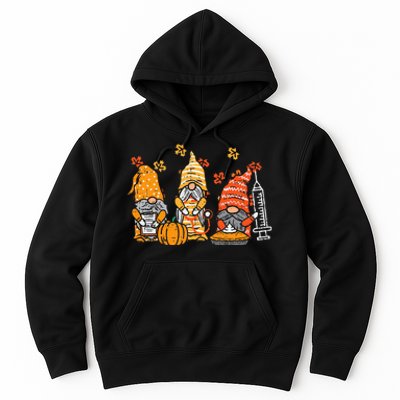 Thanksgiving Nurse Gnomes Fall Scrub Autumn RN Hoodie