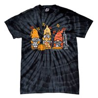 Thanksgiving Nurse Gnomes Fall Scrub Autumn RN Tie-Dye T-Shirt