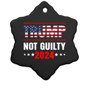 Trump Not Guilty Ceramic Star Ornament