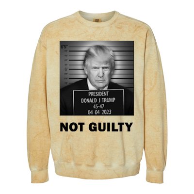 Trump Not Guilty Colorblast Crewneck Sweatshirt