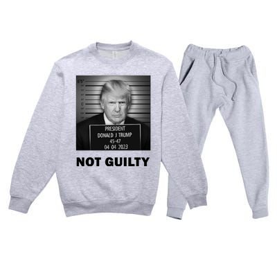 Trump Not Guilty Premium Crewneck Sweatsuit Set