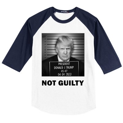 Trump Not Guilty Baseball Sleeve Shirt