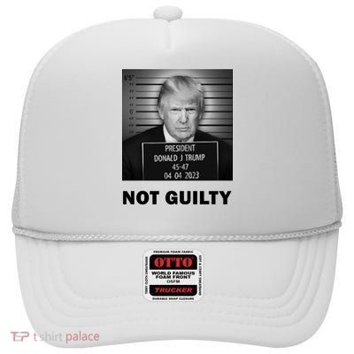 Trump Not Guilty High Crown Mesh Back Trucker Hat