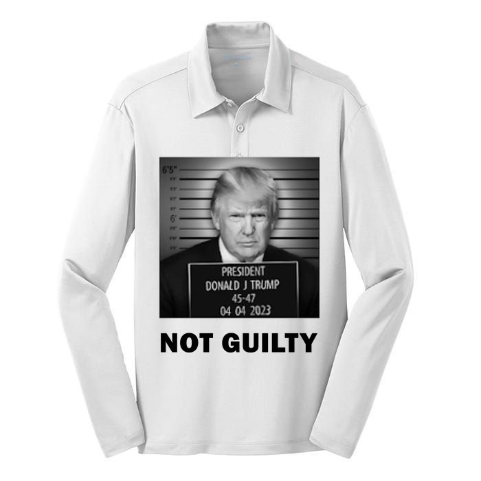 Trump Not Guilty Silk Touch Performance Long Sleeve Polo