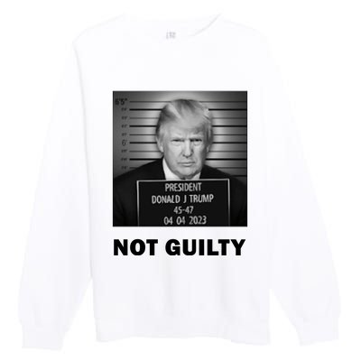 Trump Not Guilty Premium Crewneck Sweatshirt