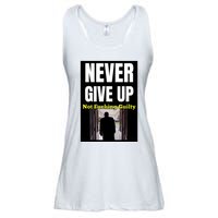 Trump Never Give Up Not Fucking Guilty Ladies Essential Flowy Tank