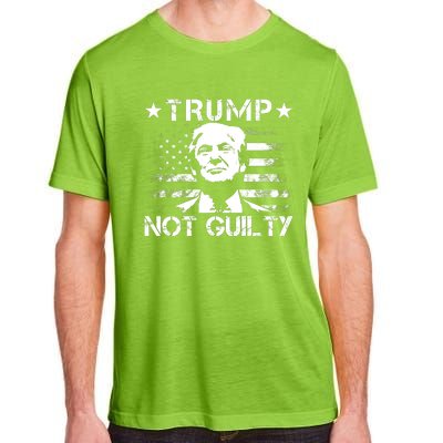 Trump Not Guilty Pro Trump Supporter American Flag Adult ChromaSoft Performance T-Shirt