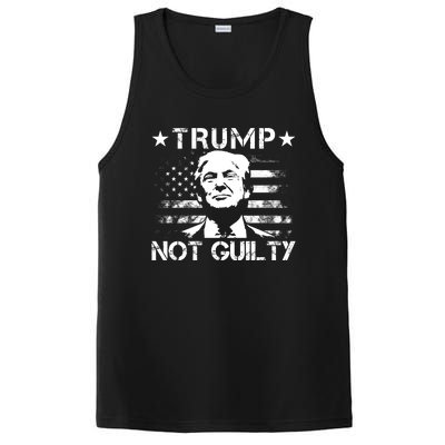 Trump Not Guilty Pro Trump Supporter American Flag PosiCharge Competitor Tank