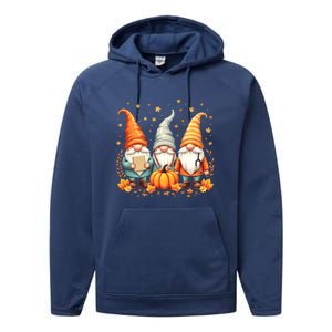 Thanksgiving Nurse Great Gift Cozy Holiday Medical Gnome Great Gift Performance Fleece Hoodie