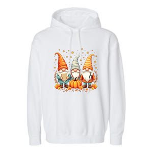 Thanksgiving Nurse Great Gift Cozy Holiday Medical Gnome Great Gift Garment-Dyed Fleece Hoodie