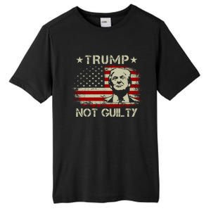 Trump Not Guilty, Free Trump, Pro Trump Supporter American Flag Tall Fusion ChromaSoft Performance T-Shirt