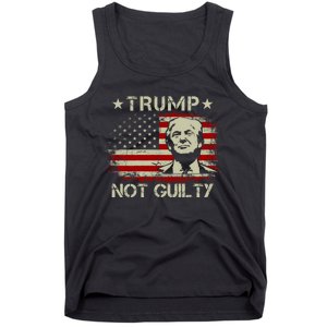 Trump Not Guilty, Free Trump, Pro Trump Supporter American Flag Tank Top