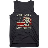 Trump Not Guilty, Free Trump, Pro Trump Supporter American Flag Tank Top