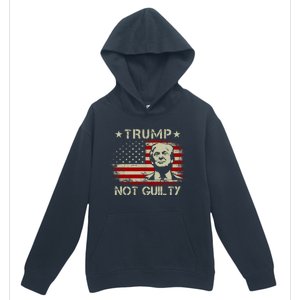 Trump Not Guilty, Free Trump, Pro Trump Supporter American Flag Urban Pullover Hoodie