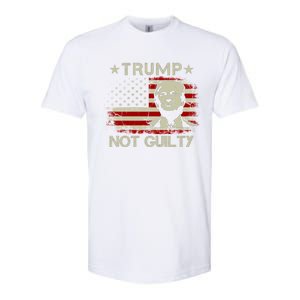 Trump Not Guilty, Free Trump, Pro Trump Supporter American Flag Softstyle CVC T-Shirt