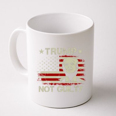 Trump Not Guilty, Free Trump, Pro Trump Supporter American Flag Coffee Mug