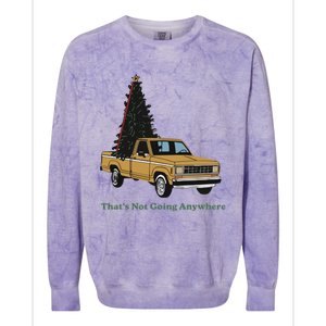 Thats Not Going Anywhere Funny Truck Christmas Tree Colorblast Crewneck Sweatshirt