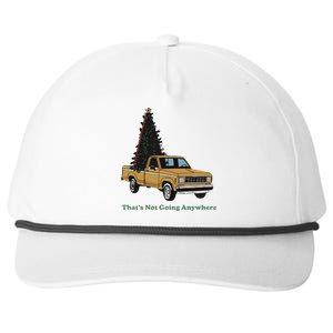 Thats Not Going Anywhere Funny Truck Christmas Tree Snapback Five-Panel Rope Hat