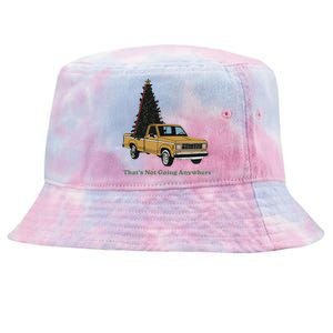 Thats Not Going Anywhere Funny Truck Christmas Tree Tie-Dyed Bucket Hat