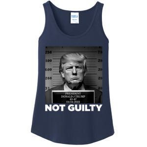 Trump Not Guilty Mug Shot Free Trump I Stand With Trump Ladies Essential Tank