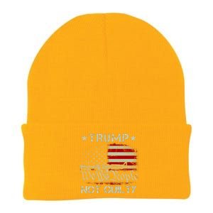 Trump Not Guilty, Free Trump We The People American Flag Knit Cap Winter Beanie