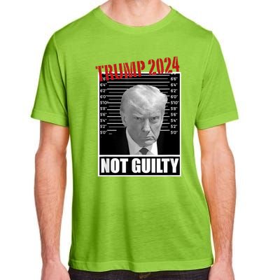 Trump Not Guilty Tee Support Donald Trump 2024 Mug Shot Adult ChromaSoft Performance T-Shirt