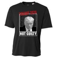 Trump Not Guilty Tee Support Donald Trump 2024 Mug Shot Cooling Performance Crew T-Shirt