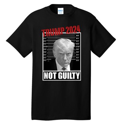 Trump Not Guilty Tee Support Donald Trump 2024 Mug Shot Tall T-Shirt