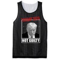 Trump Not Guilty Tee Support Donald Trump 2024 Mug Shot Mesh Reversible Basketball Jersey Tank