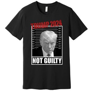 Trump Not Guilty Tee Support Donald Trump 2024 Mug Shot Premium T-Shirt