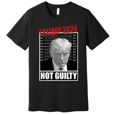 Trump Not Guilty Tee Support Donald Trump 2024 Mug Shot Premium T-Shirt