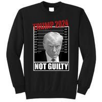 Trump Not Guilty Tee Support Donald Trump 2024 Mug Shot Tall Sweatshirt