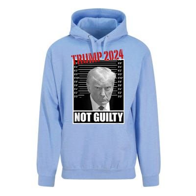 Trump Not Guilty Tee Support Donald Trump 2024 Mug Shot Unisex Surf Hoodie