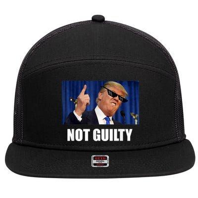 Trump Not Guilty 7 Panel Mesh Trucker Snapback Hat