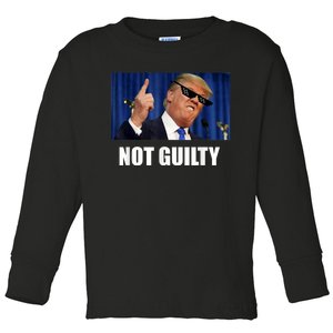 Trump Not Guilty Toddler Long Sleeve Shirt