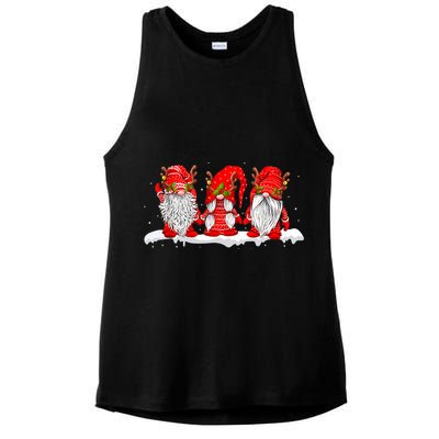 Three Nordic Gnomes Winter Christmas Swedish Elves TShirt Ladies PosiCharge Tri-Blend Wicking Tank